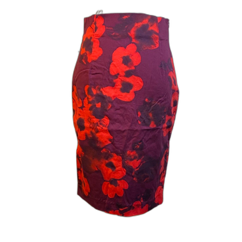 Zara Woman Floral Crayon Pattern Pencil Skirt Size M